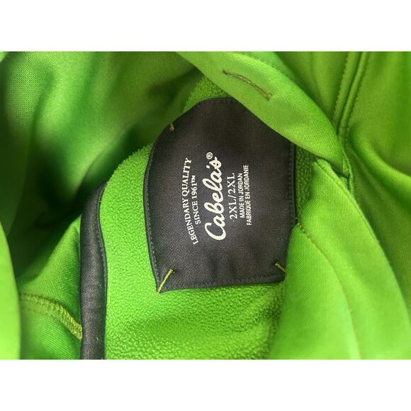 Cabela’s Hoodie Men 2XL Green Pullover Sweatshirt Outdoor Hunting Casual Cotton - Picture 2 of 11